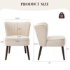 Modern Living Room Chair, Mid-Century Accent Chair, Soft Velvet Upholstered Chair with Adjustable Feet, Side Accent Chair Lounge Chair for Bedroom - 2 of 4