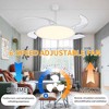 DAKAFUL Smart Ceiling Fan with Light, 4 Retractable Blades, 6-Speed, Dimmable LED (3300K-6500K), App/Remote, for Bedroom,Living Room - 3 of 4