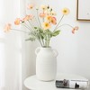 LuxenHome White Ceramic Jug 9.9-Inch Tall Round Vase - 4 of 4