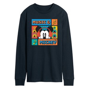 Men's - Disney - Music And Mickey Long Sleeve Graphic T-Shirt - 1 of 4
