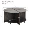 GDFStudio Firo Modern 4 Piece Round Coffee Table with 2-Tier Storage - 3 of 4