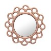 9" Decorative Round Floral Ceramic Wall Hanging Mirror - Stonebriar Collection - image 2 of 4