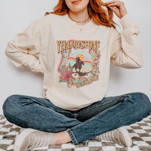 Simply Sage Market Yellowstone Cowboy Club Garment Dyed Long Sleeve - 1 of 4