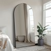 Dovelina Wood Frame Arched Full Length Mirror Leaning Mirror - 4 of 4