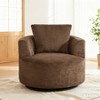TIRAMISUBEST 360 Degree Swivel Accent Chair Plush Comfort Pocket Spring Support Wooden Base Comfy Seating Living Room Office Apartment - 2 of 4