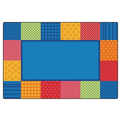 6'x9' Rectangle Woven Star Area Rug Multicolored - Carpets For Kids