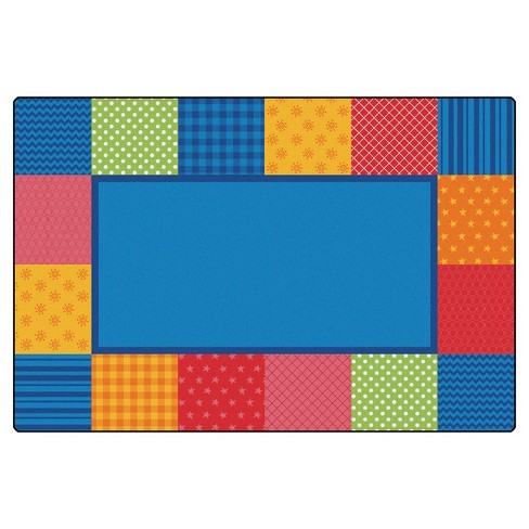 6'x9' Rectangle Woven Star Area Rug Multicolored - Carpets For Kids - image 1 of 3
