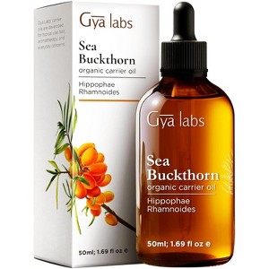 Gya Labs Organic Sea Buckthorn Oil -Sea Buckthorn Carrier Oil for Skin, Face, Nails & Hair - Soothing & Moisturizing (1.69 Fl Oz) - 1 of 4