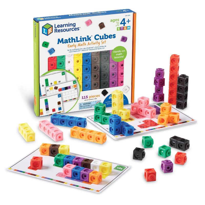 Learning Resources Kids&#39; MathLink Cubes Early Math Activity Set 115pc, 1 of 9
