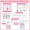 Laromni"66Pcs Charm Bracelet & Necklace Making Kit for Kids - Colorful DIY Jewelry Set with Gift Box"BluePinkPurpleRed - 4 of 4