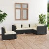 vidaXL Garden Lounge Set Black PE rattan, powder-coated steel, plastic - 2 of 4