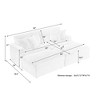 82" Convertible Sectional Sofa with Double Footstools & Storage, 4 Toss Pillows - 2 of 4