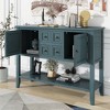 PAGED Vintage Console Table with 4 Drawers & Bottom Shelf, Solid Pine Entryway Sofa Table for Living Rooms, Entryway Table with Ample Storage - 2 of 4