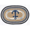 Earth Rugs Oval Patch Tread – Navy Anchor Design in Braided Jute, 20"x30" Nautical Entryway Rug for Coastal Decor - 2 of 3