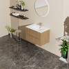 ChicFurnit Bathroom Storage Cabinets Bathroom Floor Storage Cabinet Functional Bathroom Cabinet with Drawer for Bathroom, Brown, 30"*18.5"*19" - 3 of 4