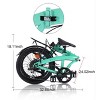 20 Inch Folding Bike, 7 Speed Shifter Foldable Bicycle, Portable Commuter Bikes With Adjustable Seat, Double Disc Brakes, Lightweight Steel Frame Bike - 4 of 4