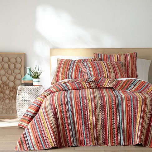 Uluru Stripe Stripes Quilt Set - Full/queen Quilt And Two Standard