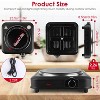 Angel Sar 1000W Portable Infrared Single Burner, 7.5-Inch Glass Top Hot Plate with Stepless Temperature Control, Countertop Electric Stove - 3 of 4