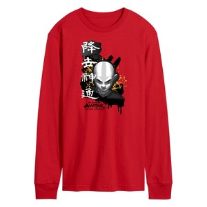 Men's - Avatar: The Last Airbender - Aang Ink Splatter Long Sleeve Graphic T-Shirt - 1 of 4