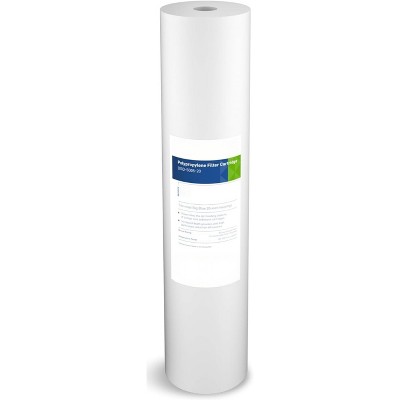 Attop 20-Inch Whole House Sediment Filter Cartridge Replacement, Dual-Gradient Density Spun Polypropylene, 20" x 4.5", 5 Micron, Pack of 1, White