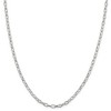 Black Bow Jewelry 3.75mm, Sterling Silver Fancy Satin Rolo Chain Necklace - 3 of 4