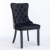 PAGED Set of 2 Modern Velvet Dining Chairs with High-Back Tufted Design & Solid Wood Legs,Armless Chairs for Kitchen,Living Room - 4 of 4