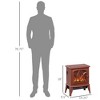NicBex Freestanding Electric Fireplace 18 Inch Heater Stove Fireplace with 3D Realistic Flame and Overheating Protection - 3 of 4