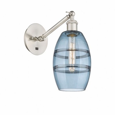 Vaz - 1 Light Arm Adjusts Up and Down Wall Sconce In Industrial Style-8.13 Inches Tall and 5.88 Inches Wide
