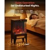 Etust 24" Electric Fireplace Heater for Indoor Use, Freestanding Stove with 3D Panoramic Flame, Adjustable Thermostat & Dual Heat Settings - 2 of 4
