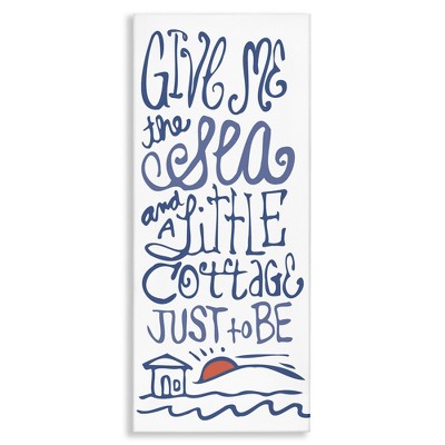 Stupell Industries Sea & Cottage Beach Life Calligraphy, 13" x 30"