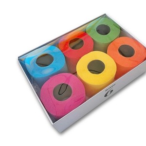 Roll-Lux Multicolor Gift Box Toilet Paper - 3-Ply Premium Quality, 6 Rolls, 140 Sheets Each, Vibrant Rolls - 1 of 4