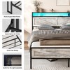 Platform Bed Frame with Headboard, Led Light & Charging Station - 3 of 4