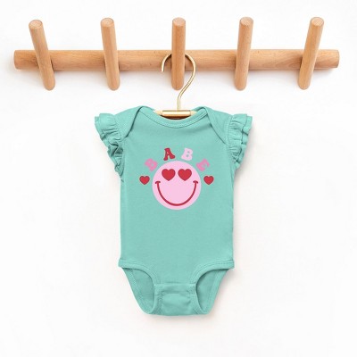 The Juniper Shop Babe Smile Baby Flutter Sleeve Bodysuit