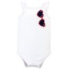 Little Treasure Baby Girls Cotton Bodysuit, Pant and Shoe 3pc Set, Cherries - 4 of 4