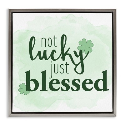 Stupell Industries Just Blessed Green Shamrocks, 25" x 25"