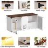 Famapy White Cat Cabinet Built-in Soft Light Strip Cat Climbing Pile Cat Bed Platform Transparent Acrylic Cabinet Door - 4 of 4