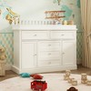 Famapy White Modern Practical Changing TableBaby Top Upholstered Dressing Table with Edge Protection - 2 of 4