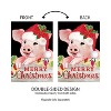 Evergreen Christmas Pig Garden Linen Flag 12.5 x 18 Inches Indoor Outdoor Decor - 4 of 4