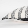 18"x18" Poly Filled Striped Square Throw Pillow Black - Rizzy Home: Cotton Canvas, Indoor Decorative Cushion with Zipper - 4 of 4