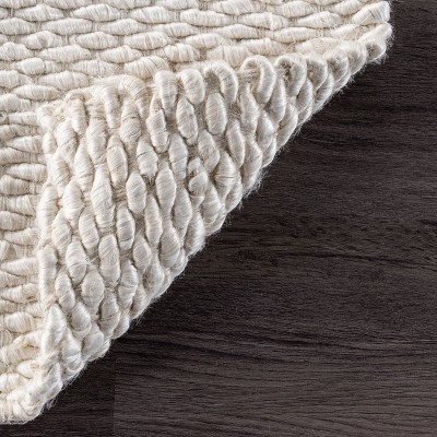 Gray Handmade Reversible Square Easy Care Rug