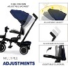 Kinder King 8 in 1 Kids Baby Stroller Tricycle Folding Toddler Trike w/Adjustable Push Handle - 3 of 4