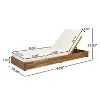 Christopher Knight Home Mira Outdoor Adjustable Acacia Wood Chaise Lounge with Cushion (Set of 4) - 2 of 4
