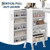 Manicure Table Nail Desk, Nail Station with Glass Top Wrist Rest Electric Dust Collector , Beauty Salon Workstation for Nail Tech, White - 3 of 4