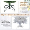 Tangkula 5/6/7/8 FT Artificial Christmas Tree Pencil Xmas Tree with Memory Wire Branch Tips & Upgraded Metal Stand - 4 of 4