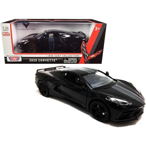 2020 Chevrolet Corvette C8 Stingray Black With Gray Stripes 1 24 Diecast Model Car By Motormax Target