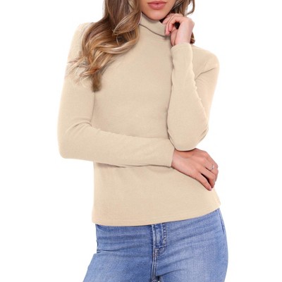 INSPIRE CHIC Women's Long Sleeve Mock Turtle Neck Trendy Casual Sweater