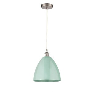 Plymouth Dome - 1 Light Cord Hung Mini Pendant In Industrial Style-14.75 Inches Tall and 12 Inches Wide - 1 of 1