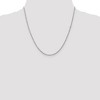 Black Bow Jewelry 1.6mm 14k White Gold Diamond Cut Singapore Chain Necklace - 2 of 4