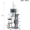 Cat Tree, 105 Inches Cat Tower for Indoor Cats, Multi-Level Cat Condo with 3 Perches, 2 Caves, Basket and Scratching Board for Kittens Pet House Play - 4 of 4
