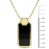 EVERLY JEWELRY | Yellow Plated Sterling Silver 22 CT TGW Black Onyx Fashion Pendant With Chain, 18-inch - 2 of 4